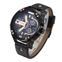 Load image into Gallery viewer, Mens Watches Dual Display Black Leather
