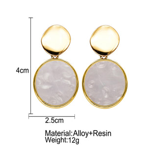 Dangle Earring For Women Round Heart Gold Color Fashion
