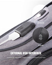 Load image into Gallery viewer, Men One Shoulder Backpack USB Boys Cycling Sports Travel Versatile Fashion