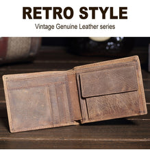 Load image into Gallery viewer, Mens Wallets Crazy Horse Leather