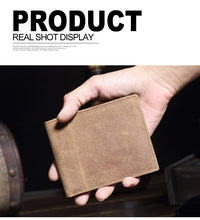Load image into Gallery viewer, Mens Wallets Crazy Horse Leather