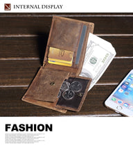 Load image into Gallery viewer, Mens Wallets Crazy Horse Leather