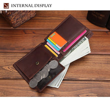 Load image into Gallery viewer, Mens Wallets Crazy Horse Leather