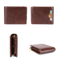 Load image into Gallery viewer, Men Wallet Genuine Leather Trifold Wallet