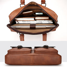 Load image into Gallery viewer, handbag messenger black brown briefcase