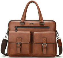 Load image into Gallery viewer, handbag messenger black brown briefcase