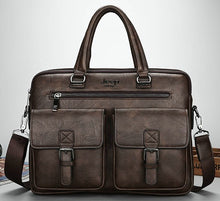 Load image into Gallery viewer, handbag messenger black brown briefcase