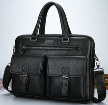 Load image into Gallery viewer, handbag messenger black brown briefcase

