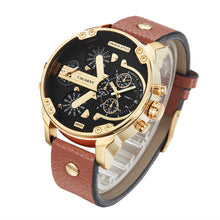 Load image into Gallery viewer, Mens Watches Dual Display Black Leather