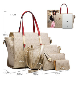 Women Bag Top-Handle Bags Handbags 4pcs/set Fashion