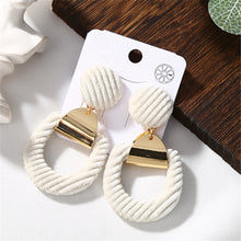 Load image into Gallery viewer, Temperament Vintage Alloy Plush Earrings

