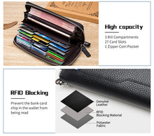 Load image into Gallery viewer, Genuine leather RFID Blocking Wallet
