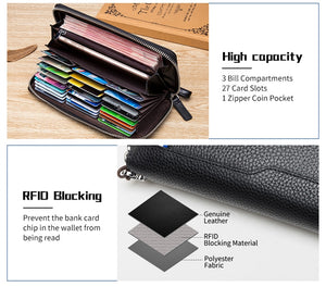 Genuine leather RFID Blocking Wallet