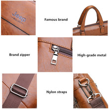 Load image into Gallery viewer, Men Leather Shoulder Bags For 13 Inch Laptop Bag big Travel Handbag