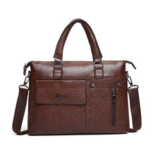 Load image into Gallery viewer, Men Leather Shoulder Bags For 13 Inch Laptop Bag big Travel Handbag
