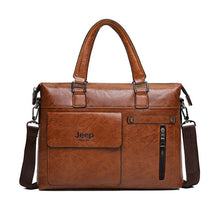 Load image into Gallery viewer, Men Leather Shoulder Bags For 13 Inch Laptop Bag big Travel Handbag