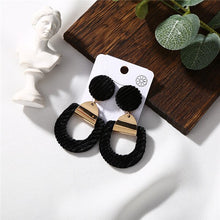 Load image into Gallery viewer, Temperament Vintage Alloy Plush Earrings
