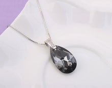 Load image into Gallery viewer, Jewelry Sets Silver Color Water drop Pendant Necklace Dangle Earrings For Women