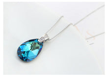 Load image into Gallery viewer, Jewelry Sets Silver Color Water drop Pendant Necklace Dangle Earrings For Women