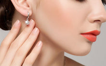 Load image into Gallery viewer, silver-jewelry Crystal Ball AAA CZ Z Stud Earrings For Women
