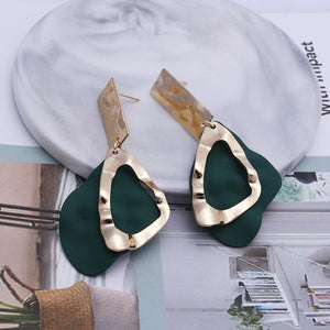 Drop Earrings For Women Gold Big Statement Hanging Fashion