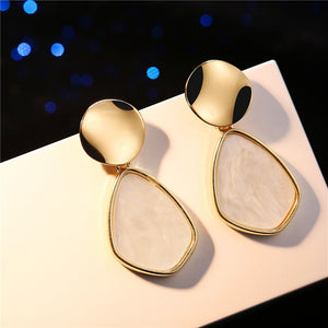 Dangle Earring For Women Round Heart Gold Color Fashion