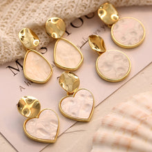 Load image into Gallery viewer, Dangle Earring For Women Round Heart Gold Color Fashion