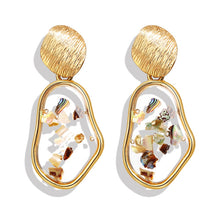 Load image into Gallery viewer, Dangle Earring For Women Round Heart Gold Color Fashion
