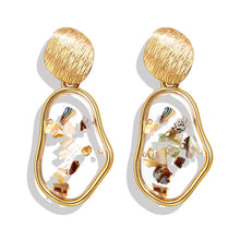 Load image into Gallery viewer, Dangle Earring For Women Round Heart Gold Color Fashion