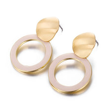 Load image into Gallery viewer, Dangle Earring For Women Round Heart Gold Color Fashion
