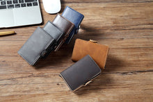 Load image into Gallery viewer, Men Crazy Horse Leather Automatic Credit card holder Wallet