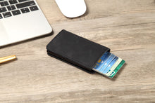 Load image into Gallery viewer, Men Crazy Horse Leather Automatic Credit card holder Wallet