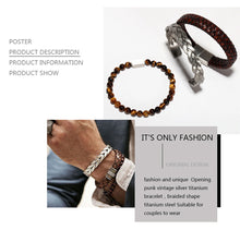 Load image into Gallery viewer, men Stainless Steel/Vintage/leather/fashion Bracelets