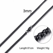 Load image into Gallery viewer, 3mm Men&#39;s Stainless Steel Thick Golden Link Chain Necklace for Men
