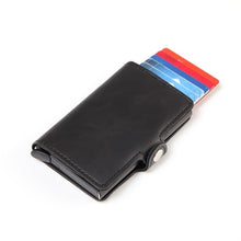 Load image into Gallery viewer, Men Crazy Horse Leather Automatic Credit card holder Wallet