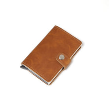 Load image into Gallery viewer, Men Crazy Horse Leather Automatic Credit card holder Wallet
