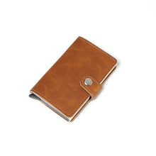 Load image into Gallery viewer, Men Crazy Horse Leather Automatic Credit card holder Wallet