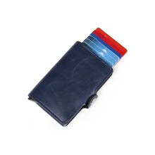 Load image into Gallery viewer, Men Crazy Horse Leather Automatic Credit card holder Wallet