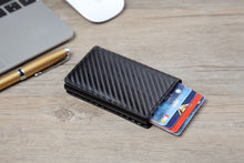 Load image into Gallery viewer, Men Crazy Horse Leather Automatic Credit card holder Wallet