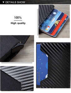 Men Crazy Horse Leather Automatic Credit card holder Wallet