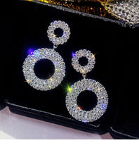 Load image into Gallery viewer, silver needle Crystal for Women Fashion Jewelry