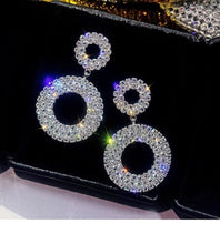 Load image into Gallery viewer, silver needle Crystal for Women Fashion Jewelry