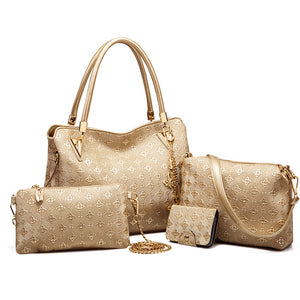 Women's Handbags 4pcs/set Fashion Leathe