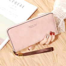Load image into Gallery viewer, Female Wallet PU Leather Long Purse Black/pink/blue/green/gray
