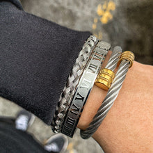 Load image into Gallery viewer, 3pcs/Set  Roman Numeral Men Bracelet Handmade Stainless Steel