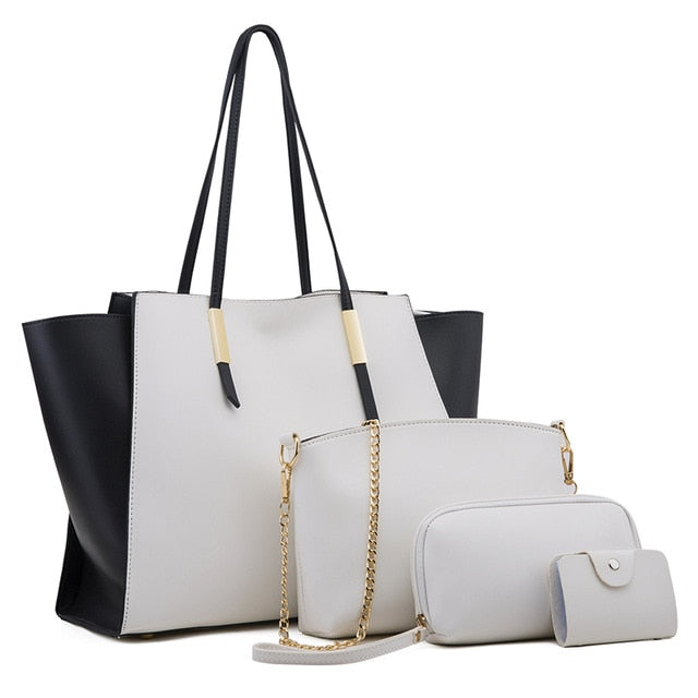 Ceossman New 4pcs/Set Ladies Handbags