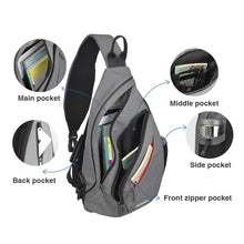 Load image into Gallery viewer, Men One Shoulder Backpack USB Boys Cycling Sports Travel Versatile Fashion