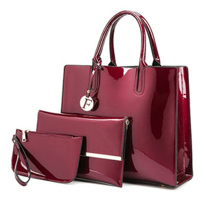 3 Sets Women Handbags Leather Female Messenger Bag Luxury