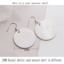 Load image into Gallery viewer, Fashion Round Shell Pendant Earrings drop
