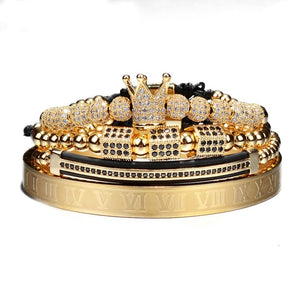 Luxury Roman Royal Crown Charm Bracelet Men Fashion 2021